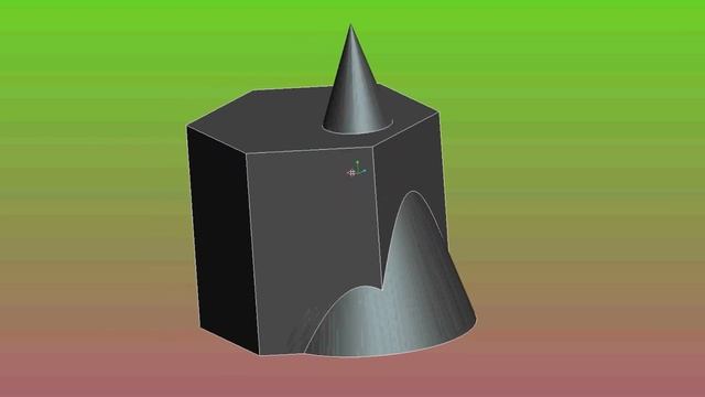 ПЕРЕСЕЧЕНИЕ ПОВЕРХНОСТЕЙ ШЕСТИГРАННОЙ ПРИЗМЫ И КОНУСА [crossing of the six-sided prism and cone] смотреть онлайн