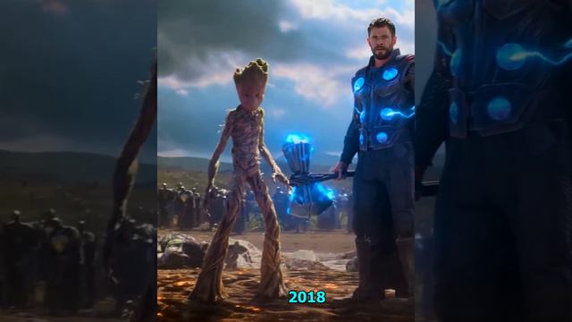 Evolution of Groot #groot #guardiansofthegalaxy #avengers смотреть онлайн