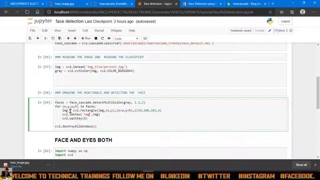 face detection using opencv | python tutorial | opencv - 3 смотреть онлайн