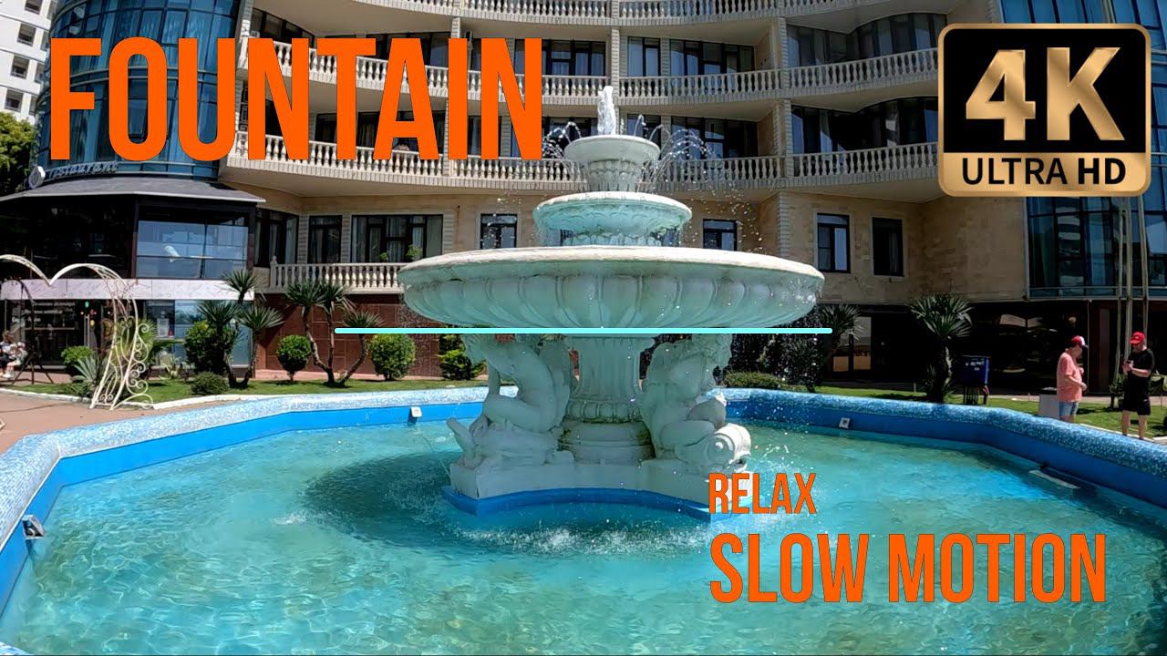 Fountain slow motion. Kalimba .Фонтан замедленная съемка) смотреть онлайн
