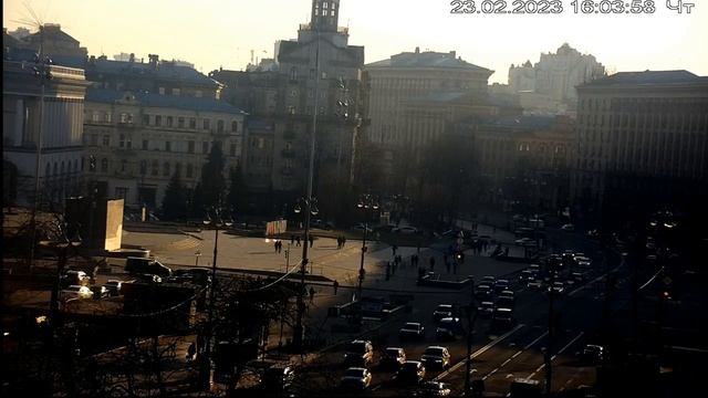 Веб-камера Киев Европейская площадь + Майдан 2023 02 23 смотреть онлайн
