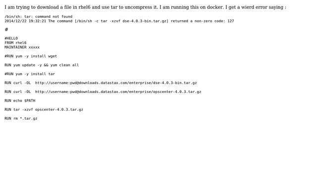 Unix & Linux: tar command not found on rhel6 смотреть онлайн