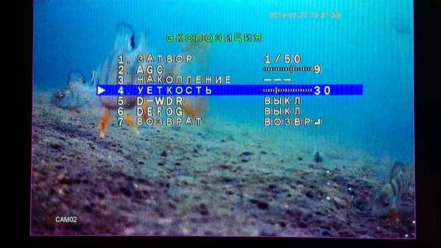 Польза OSD меню.Глубина 13м ,пасмурно ,иногда светлело и тогда надо крутить.27.02.19 смотреть онлайн