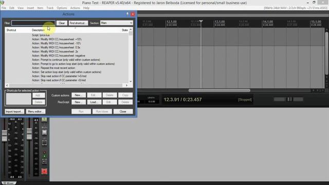 Mapping Keystation 61 Transport Controls in Reaper смотреть онлайн