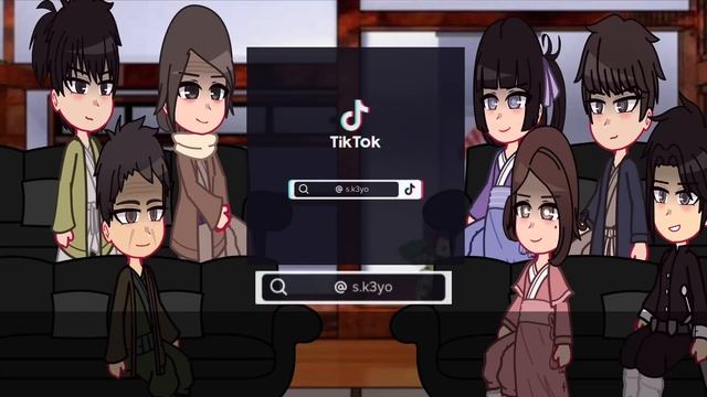 ALL PARTS // Tanjiro and Nezuko village people react смотреть онлайн
