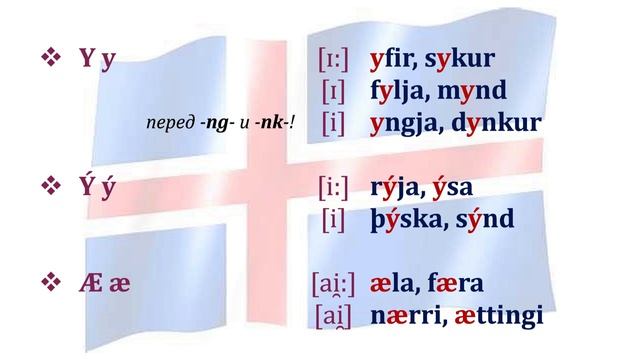 Lærum íslensku: произношение гласных и дифтонгов