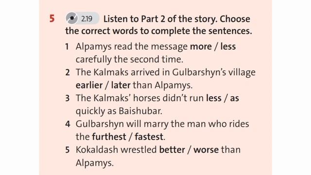 English Plus 8. MY COUNTRY Reading For Pleasure. Ex 5 P. 64