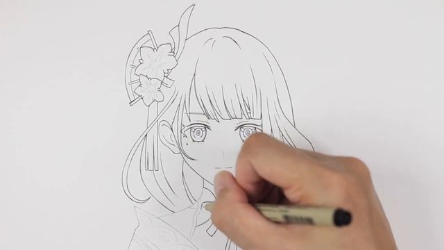 How to draw Raiden Shogun | Genshin Impact | Drawing tutorial смотреть онлайн