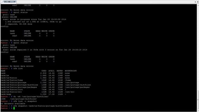 Snapshot - Native ZFS on Funtoo Linux смотреть онлайн