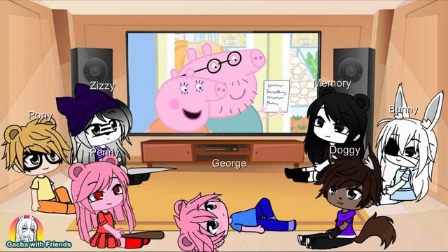 |Gacha Club| ? Piggy characters react to Piggy Memes - Peppa and Roblox Piggy Funny Animation смотреть онлайн