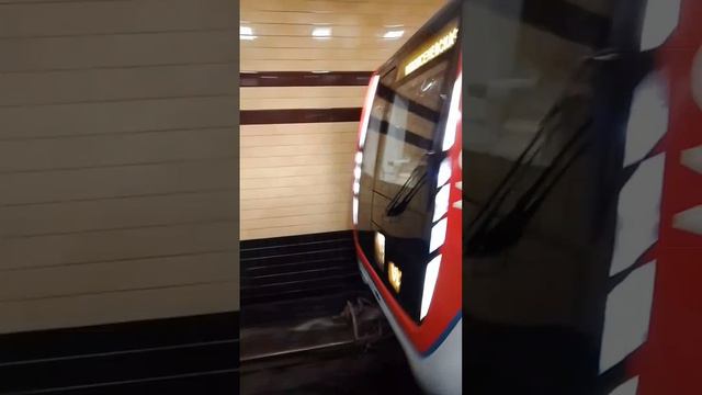 Прибытие поезда метро Москва 2019