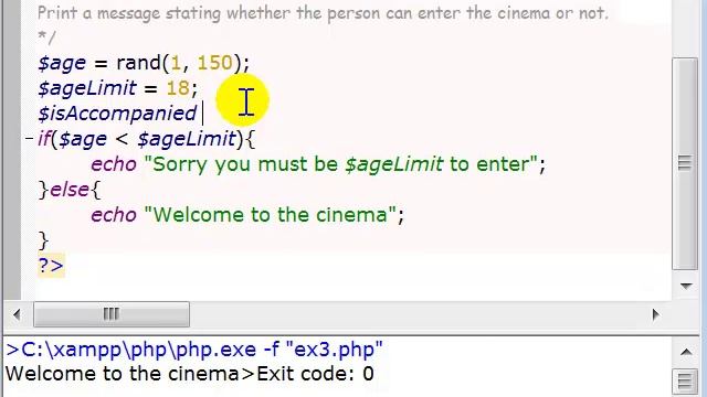 C1 PHP Practice Exercise 3 If Else and Logic Operators смотреть онлайн