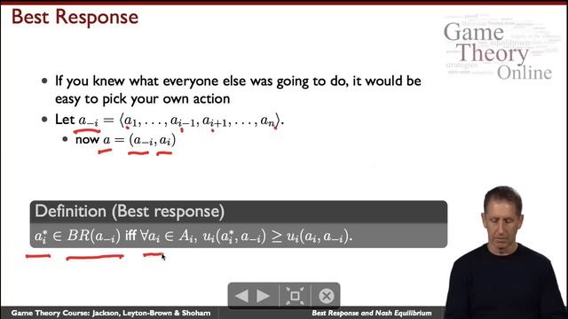 GTO-1-07: Best Response and Nash Equilibrium смотреть онлайн
