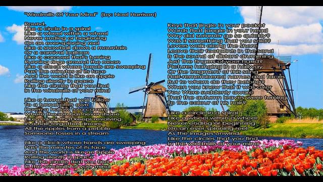 Windmills Of Your Mind - With Lyrics - Noel Harrison смотреть онлайн