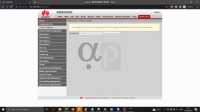Upgrade Firmware Hg8245h