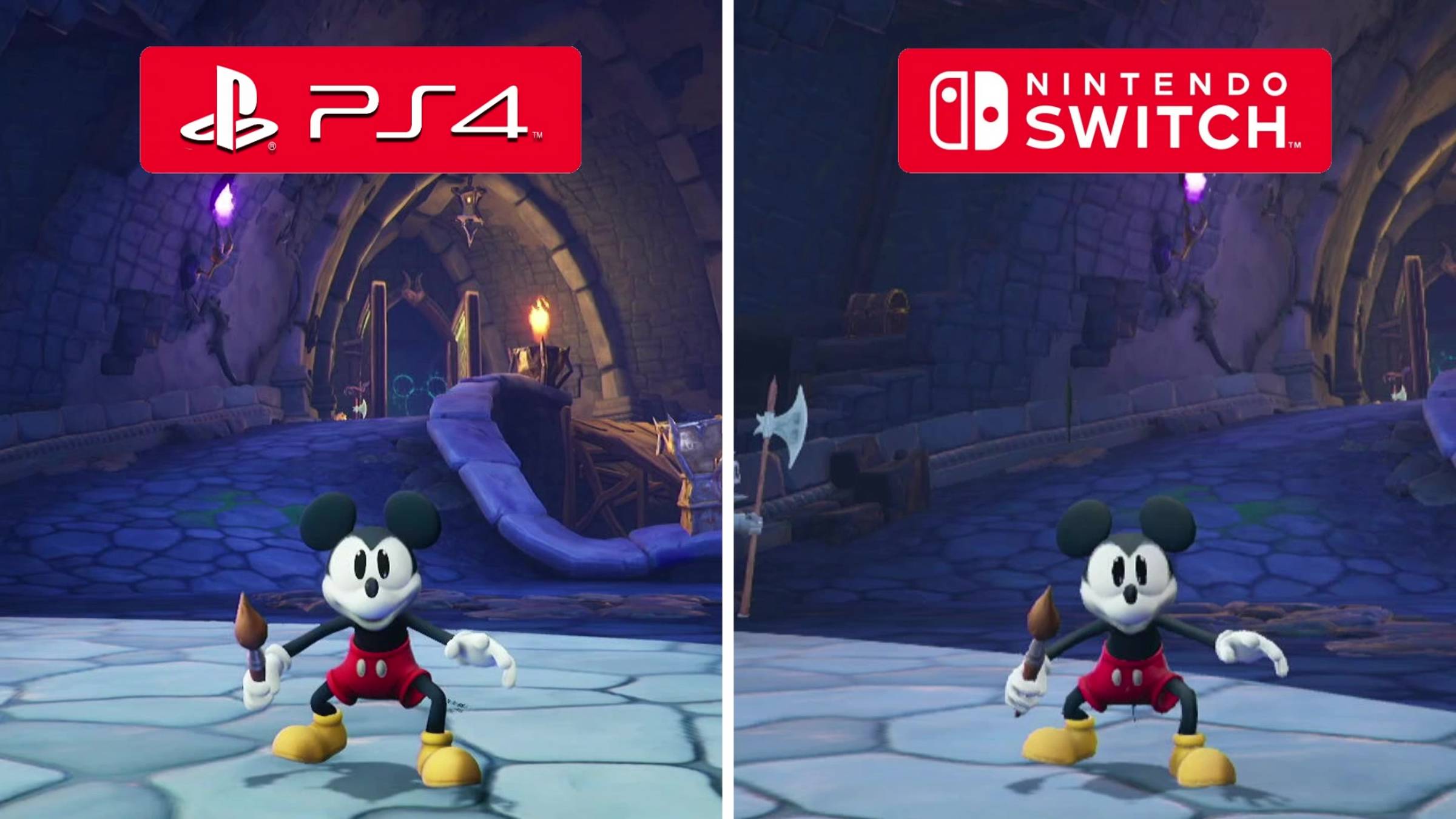 Disney Epic Mickey: Rebrushed [2024] PS4 vs Switch (Сравнение графики) смотреть онлайн