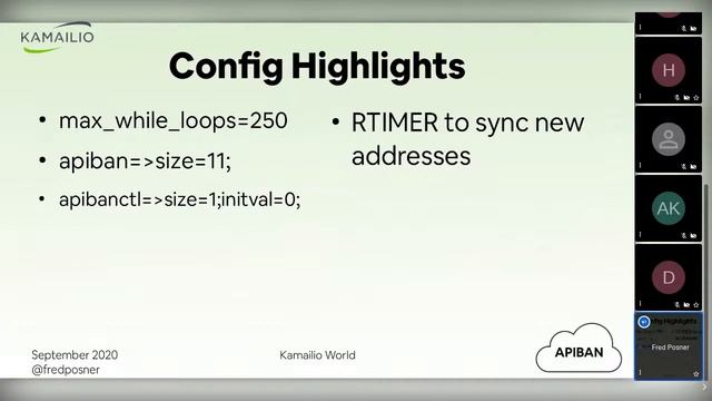 Kamailio World 2020: APIBan And Kamailio смотреть онлайн