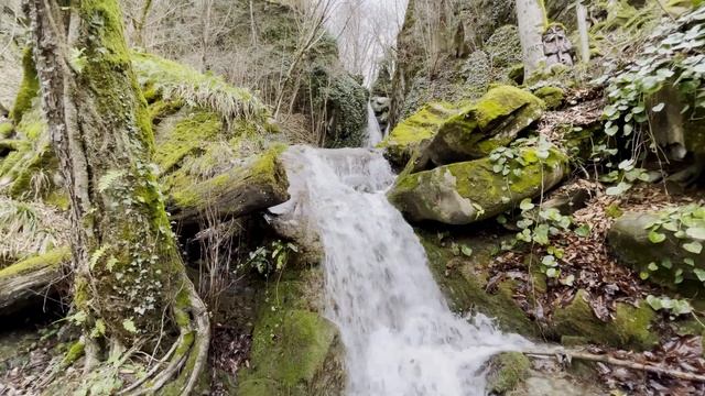 Водопад! Видео которое не утомит! Февраль,2022.?ЛАЗАРЕВСКОЕ СЕГОДНЯ?СОЧИ. смотреть онлайн