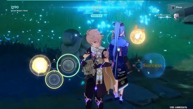 Genshin Impact Zither rhythm game with Ayaka смотреть онлайн