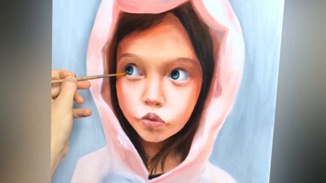 Портрет маслом Анныы Павага, Time-lapse video / Oil portrait смотреть онлайн