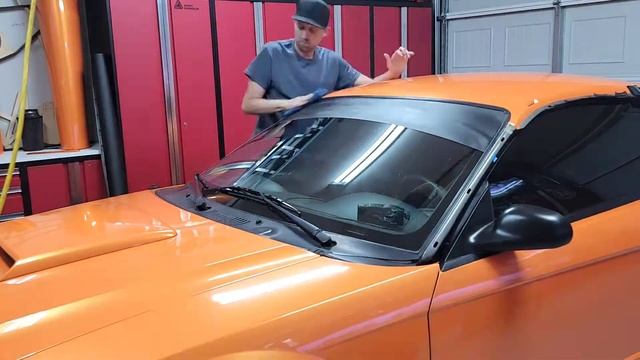 2004 ford mustang wrap in teckwrap deep oranges смотреть онлайн