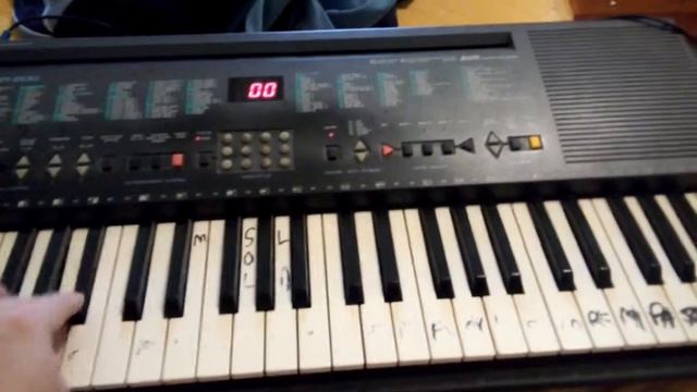 Tastiera musicale Yamaha PSR-200. Il pianoforte suonato con i tasti neri. смотреть онлайн