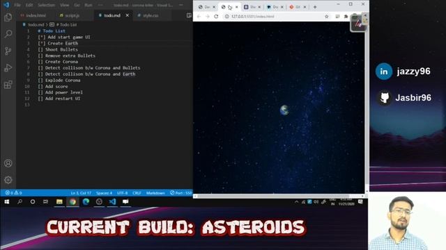 Asteroids Part-1 | Corona Killer | Game Development and AR/VR смотреть онлайн