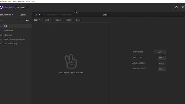 GET request via Insomnia смотреть онлайн