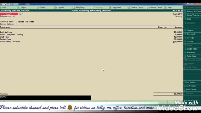 MAINTAIN SCHOOL ACCOUNTING IN TALLY ERP9|STUDENT FEES|DUES ENTRY|PART 2 смотреть онлайн