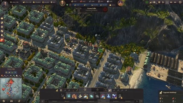 THE IRON TOWER - Anno 1800 TOURIST SEASON - NEW DLC MegaCity Crown Falls || Part 07 || City Builder смотреть онлайн