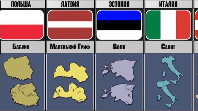 НА ЧТО ПОХОЖИ СТРАНЫ НА КАРТЕ МИРА ??? смотреть онлайн