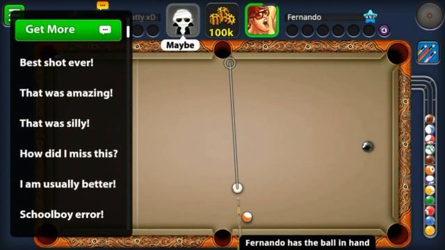 1000 BILLIONS - Fernando - Level 497 - (Indirect Highlights) - Miniclip 8 ball pool смотреть онлайн