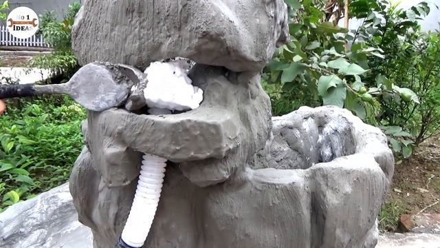 Amazing Ideas - Make Beautiful Waterfall From Foam Box and Cement - For Your Garden смотреть онлайн