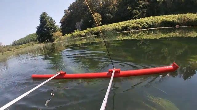 Testing our DIY outrigger canoe смотреть онлайн