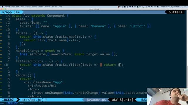Filtering in React смотреть онлайн