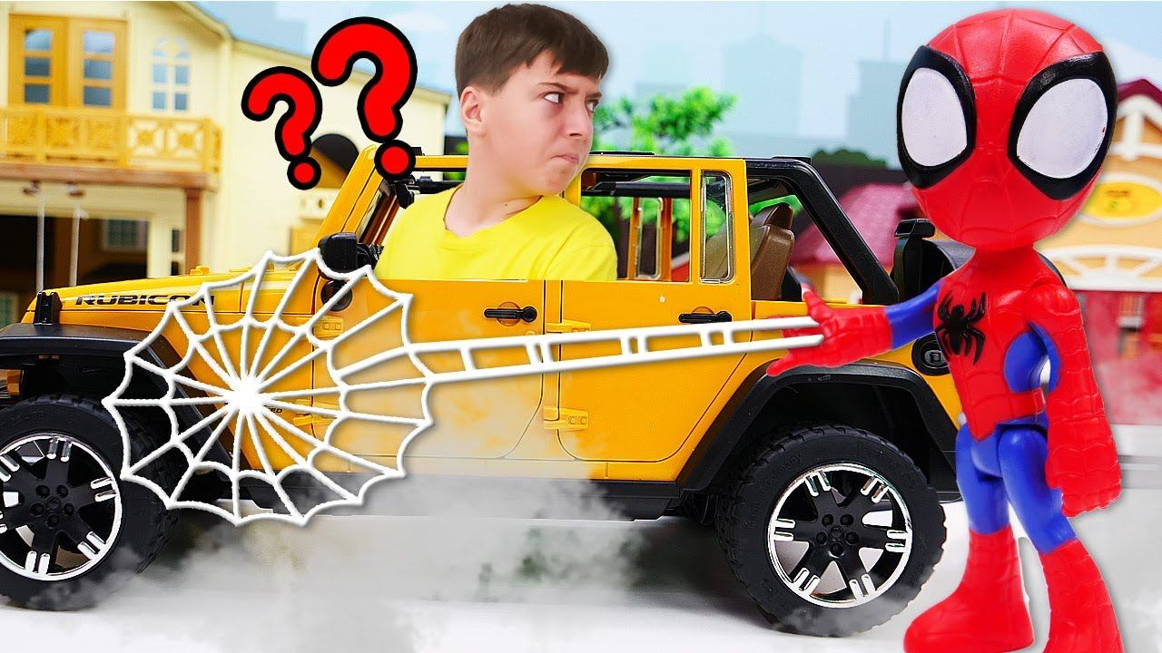 Паучок и его удивительные друзья против Зелёного Гоблина! Тачка Паучка в Автомастерской смотреть онлайн