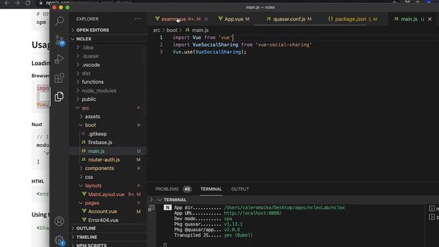 how to add social sharing buttons to vue.js and quasar applications смотреть онлайн