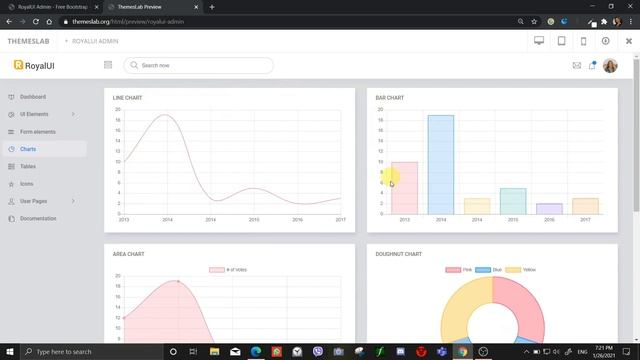 RoyalUI Admin: Free Bootstrap 4 HTML5 Admin Dashboard Template смотреть онлайн