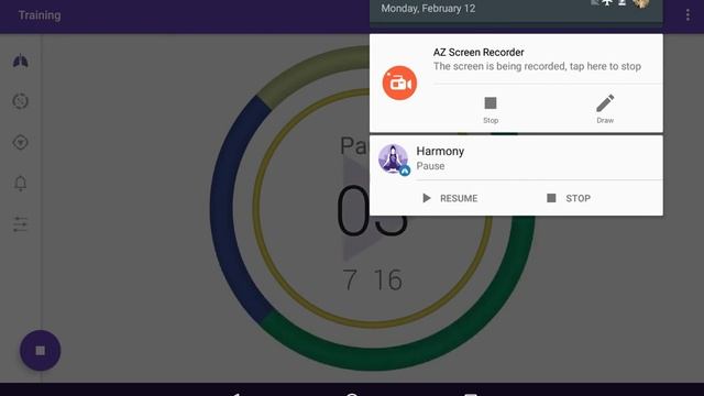 Control the training process in notification area in Prana Breath смотреть онлайн