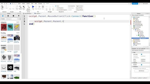 How To Make A Text Button That Opens A Frame In Roblox Studio
