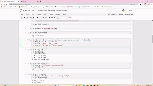 String in Python | In Hindi | Python Strings - Learn how to work with strings in Python Video #4 смотреть онлайн