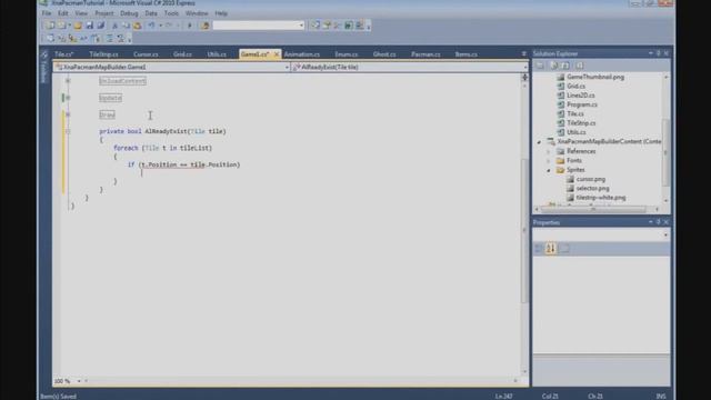 How to build a Pacman game in XNA - 18. MapBuilder - TileList (part 1) смотреть онлайн