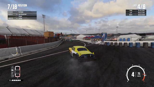 Wreckfest Multiplayer Online Racing, Figure 8, Realistic Damage, no Commentary смотреть онлайн