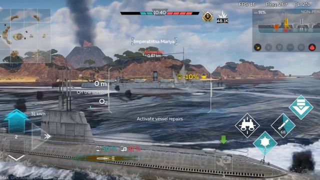WAR THUNDER MOBILE 🫶This new submarine is great👍 смотреть онлайн