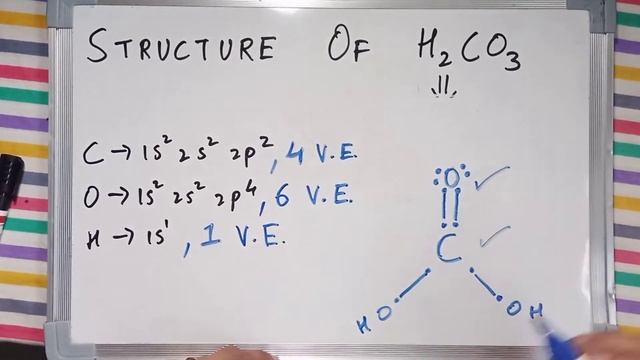 Structure And Hybridisation Of H2CO3 | Carbonic Acid | Lewis Dot Structure Of Carbonic Acid