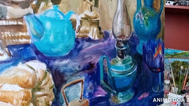 натюрморт с орхидеями. холст.масло смотреть онлайн