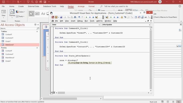 AfterUpdate Event & DLookup Function in Microsoft Access - How to Look Up Values from Table to Form смотреть онлайн