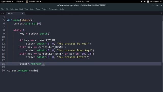 Creating Menu Display for Terminal | Intro to curses in Python (Part-2) смотреть онлайн