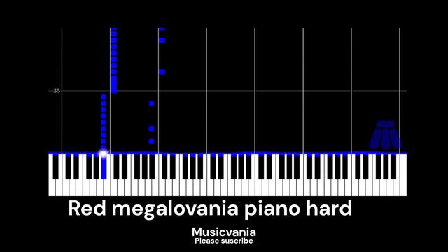 Red Megalovania from Dusttale - Hard Mode [Piano Tutorial] (Midi visualizer) (+Midi) смотреть онлайн