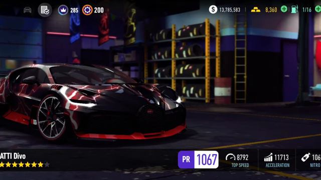 NFS No Limits | Bugatti Divo | Stage 7 Maxed смотреть онлайн